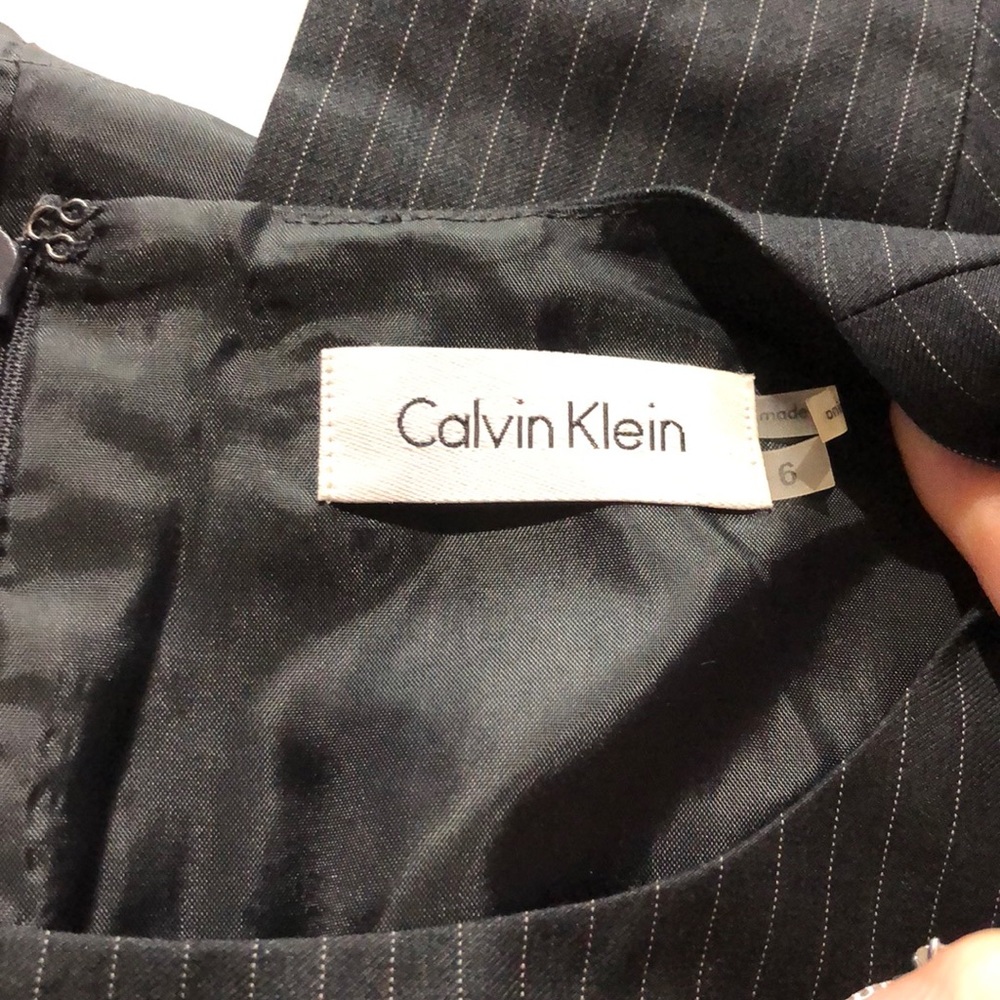 Calvin Klein black pinstripe dress size 6 - Picture 5 of 6